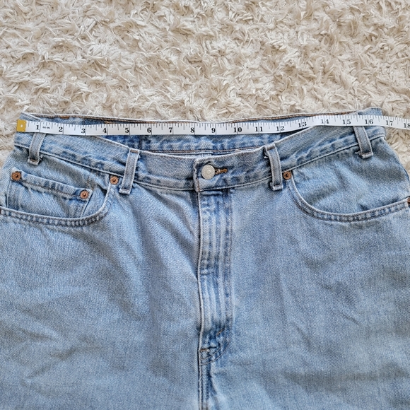 Levis 505 Mens Jeans Orange Tabs 36 X 30 Regular Fit Straight Leg Denim - Picture 9 of 11